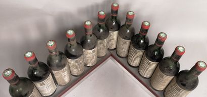 null 12 bouteilles Château VIRELADE - Graves 1964 A VENDRE EN L'ETAT 

Étiquettes...