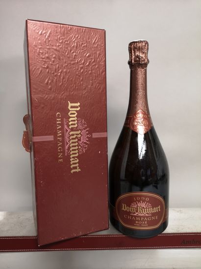 null 1 bottle CHAMPAGNE DOM RUINART Rosé 1990 In Box.
