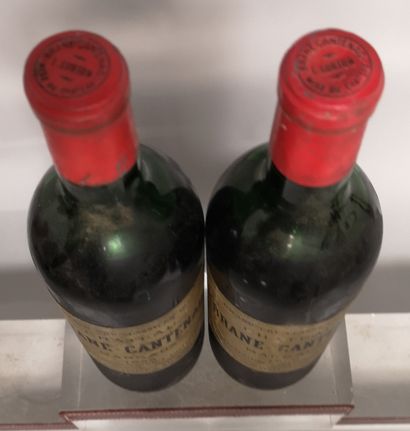 null 2 bouteilles Château BRANE CANTENAC - 2e Gcc Margaux 1969 

Étiquettes légèrement...