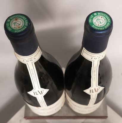 null 2 bouteilles CHASSAGNE MONTRACHET - BOUCHARD Ainé 1993 

Étiquettes légèrement...