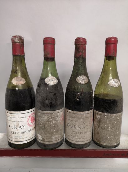 null 4 bottles VOLNAY "Clos des Ducs" - Marquis D'ANGERVILLE 1959 FOR SALE AS IS...