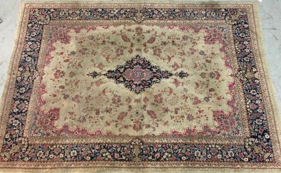 Persian carpet with cream background, central...