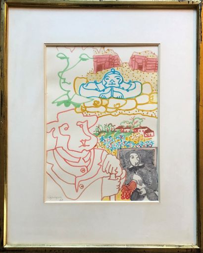 null Charles LAPICQUE (1898-1988)

The life of a man, 1960

Felt pen on paper

Signed...