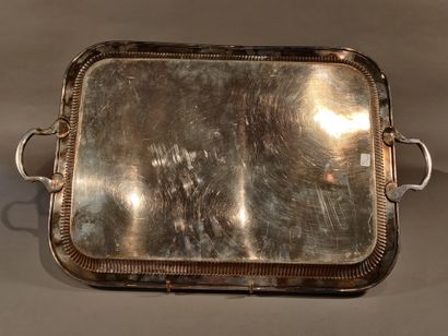 null WEIR & SONS

Silver plated metal tray decorated with a rocaille cartouche and...