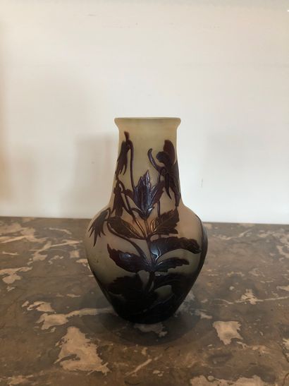 null 
Etablissements Emile GALLE 




Petit vase en verre multicouche à décor fleuri...