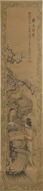 QIAN Hui' An (1833-1911) 
Young women examining...