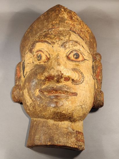 Large polychrome wooden mask 
Nepal, 20th...
