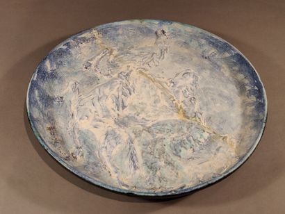 Two large circular dishes, 