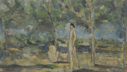 null MANOLO (XX century)

Bather and bathers in a landscape

Oil on cardboard.

Signed...