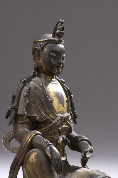 null Bodhisattva

Bronze doré

Chine, XVIIe siècle

H. : 20 cm