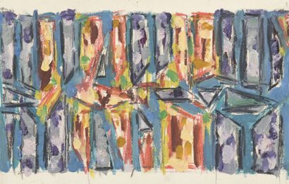 Jean LEGROS (1917-1981) Untitled, circa 1953 and 1962 
Two gouaches on paper and...