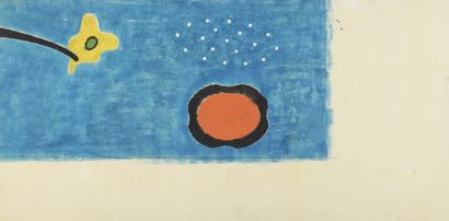 Jean LEGROS (1917-1981) Blue period, circa 1964

Three oils and sand on panel. 

Studio...