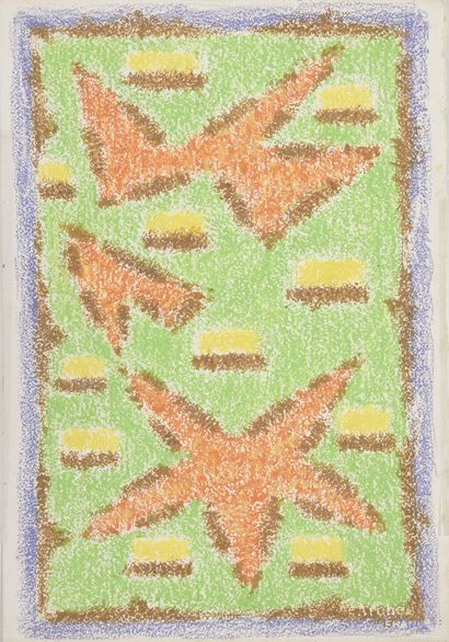 Jean LEGROS (1917-1981) Mystic Sun, ca. 1963

Pastel on paper.

Studio stamp on the...