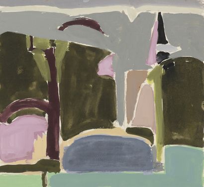 Jean LEGROS (1917-1981) Untitled, Annecy, circa 1951 
Two gouaches on paper. 
Studio...
