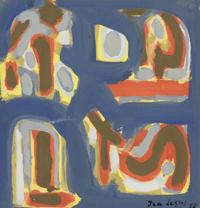 Jean LEGROS (1917-1981) Sans titre, 1956

Gouache sur papier. 

Signée et datée en...