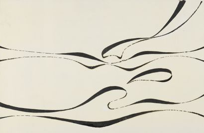 Jean LEGROS (1917-1981) Sans titre 

Deux encres et sable sur panneau. 

Cachet d'atelier...