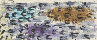 Jean LEGROS (1917-1981) Untitled, circa 1960-62 
Five oils on paper, one of which...