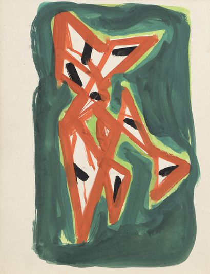 Jean LEGROS (1917-1981) Untitled, 1957 to 1961

Seven gouaches on paper. 

Studio...