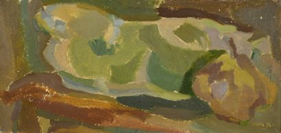 Jean LEGROS (1917-1981) Untitled, 1947 and Untitled, 1950 
One oil on panel and one...
