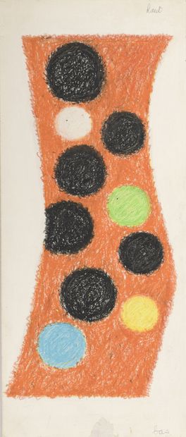 Jean LEGROS (1917-1981) Untitled, 1961-1965 
Five pastels on paper. 
Studio stamp...