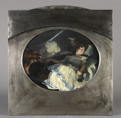 null Hughes de BEAUMONT (1874-1947)

Nightmare

Oil on oval canvas.

Signed upper...