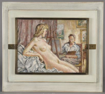 null Abel Jules FAIVRE (1867-1945)

The painter and his model

Oil on canvas.

Signed...