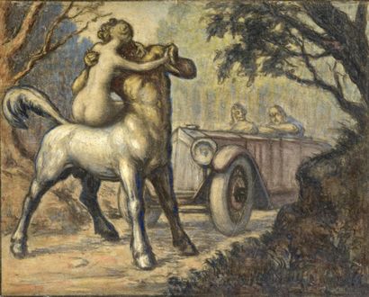 null FRENCH SCHOOL circa 1920

The centaur and the car 

Pencil, watercolor and gouache...