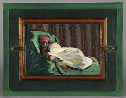 null Louis LALLEMAND (1891-1959)

Sleeping Moroccan Woman

Oil on panel.

Signed...