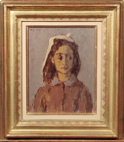 null BENN (1905-1989)

Little girl with a veil 

Oil on cardboard. 

Signed upper...