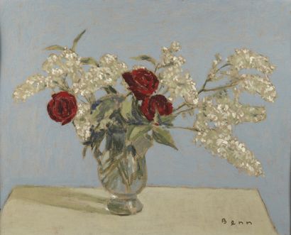 null BENN (1905-1989)

Bouquet with roses and lilacs, 1978

Oil on canvas board....