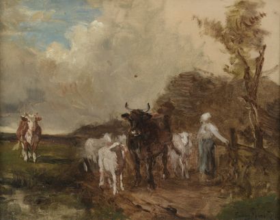 Em VAN MARCKE (1827-1890)

Herd of cows with...