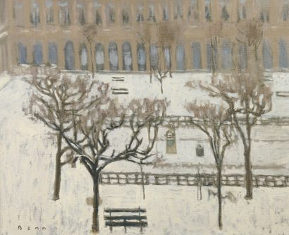 null BENN (1905-1989)

The Royal Palace under the snow, 1978

Oil on canvas. 

Signed...
