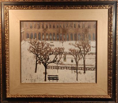 null BENN (1905-1989)

The Royal Palace under the snow, 1978

Oil on canvas. 

Signed...