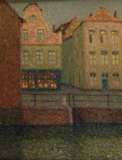 null Henri LE SIDANER (1862-1939)

Le canal, Malines, 1931

Huile sur toile.

Signée...