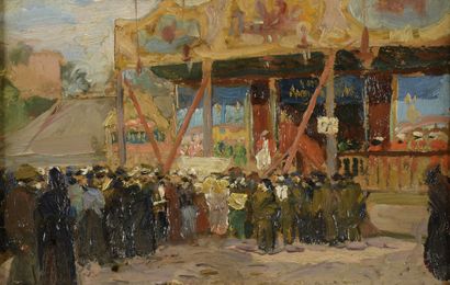 null Attributed to Auguste LEROUX (1871-1954)

The fair

Oil on panel.

Annotations...