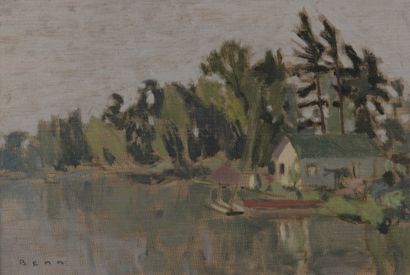 null BENN (1905-1989)

House by the River

Oil on canvas board. 

Signed lower left.

38...