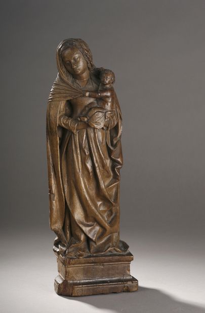 School of the 19th century 
Virgin and child...