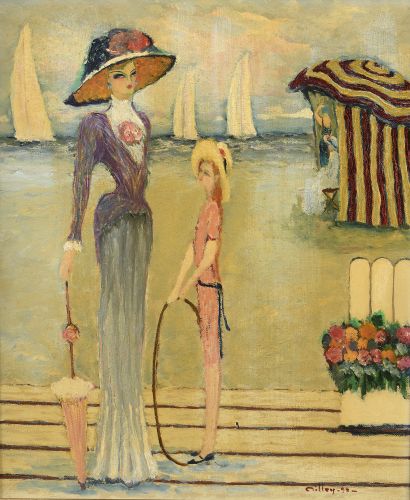 null Ramon DILLEY (1932)

The beautiful Odette, summer in Deauville, 1993

Oil on...