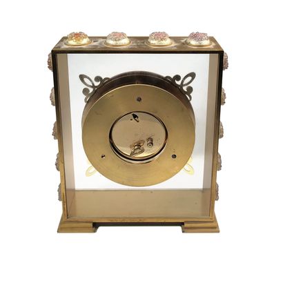 null HOUR LAVIGNE PARIS 

Pendule de bureau en bronze doré à décor de cabochons en...