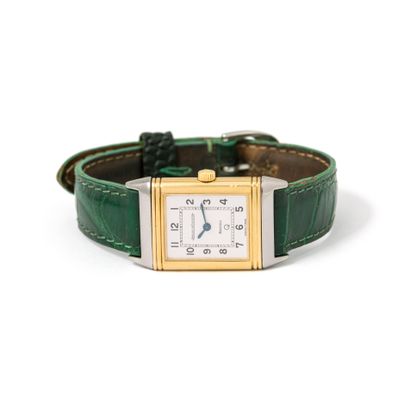 null 
Jaeger-LeCoultre




Reverso wristwatch in 18K yellow gold and steel on a green...