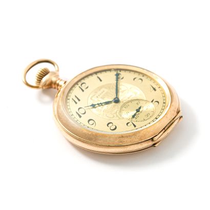 null Elgin

Pocket watch in 18K yellow gold.

Signed Elgin, USA.

20th century.

Slight...