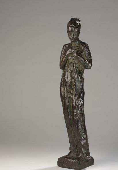  Charles Auffret (1929-2001) 
Draped Figure, or Meditation, 1965 
Bronze proof, n°8/8...