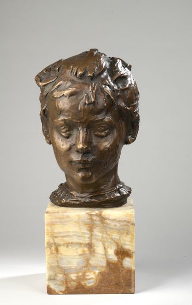 null Léon-Ernest Drivier (1878-1951) 

Head of a young girl, before 1913

Bronze...