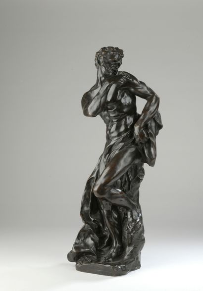  19th century French school after Pierre Puget (1620-1694) 
The Faun 
Bronze with...