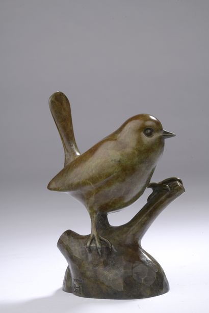 null François Galoyer (1944)

Pitchou warbler on a branch

Bronze proof with brown-green...