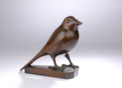 null François Galoyer (1944) 

Wagtail

Sculpture in boxwood with dark brown patina

Signed...