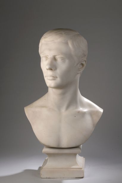  Henri Frédéric ISELIN (1825-1905) 
Buste de Jeune romain ou L’Observation 
Buste...