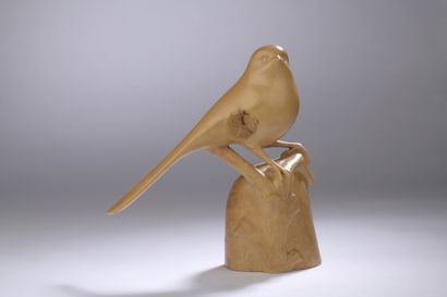 null François Galoyer (1944) 

Mésange à longue queue

Sculpture en buis

Signé :...