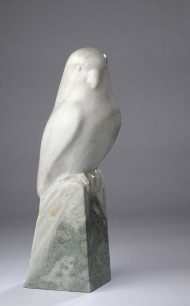 null François Galoyer (1944) 

Perruche ondulée

Sculpture en marbre vert Viana du...