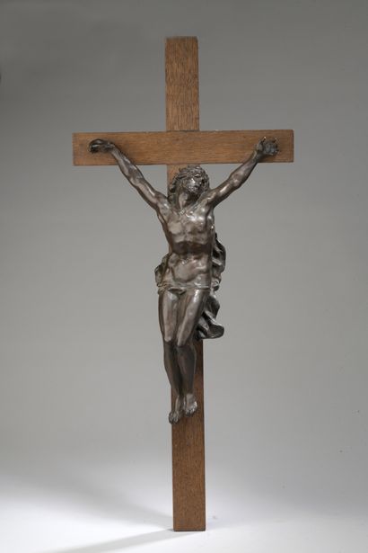  Jean-Baptiste Carpeaux (1827-1875) 
Christ on the Cross, 1869 
Bronze proof Bronze:...